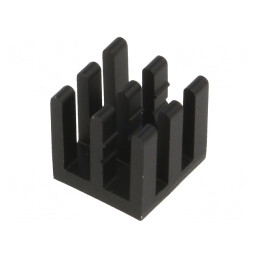 Radiator Aluminiu Negru 10x10x10mm | Electronic-mag.ro | Componente Electronice