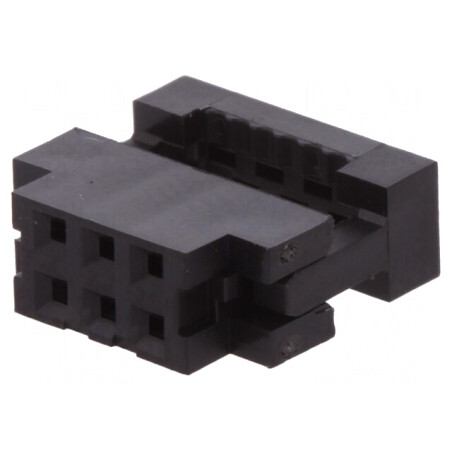 Mufă IDC Mamă 6 PIN fără Presare Cablu 1mm Auriu | Electronic-mag.ro | Componente Electronice