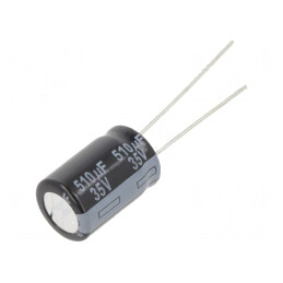 Condensator Electrolitic THT 510uF 35V 10x16mm 5mm Raster | Electronic-mag.ro | Componente Electronice