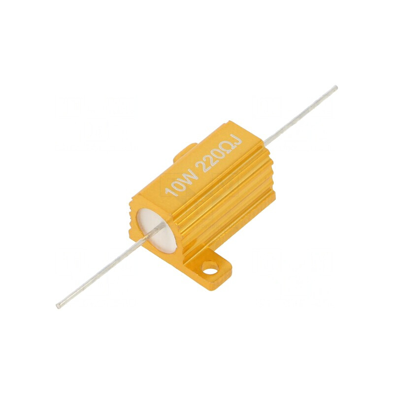 Rezistor Bobinat cu Radiator 220Ω 10W ±5% | Electronic-mag.ro | Componente Electronice