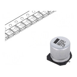 Condensator electrolitic SMD 220uF 35V 10mm | Electronic-mag.ro | Componente Electronice