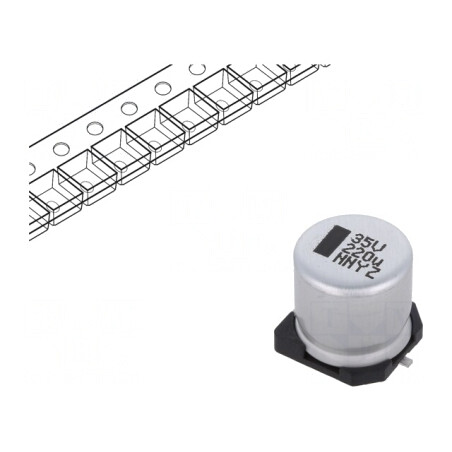Condensator electrolitic SMD 220uF 35V 10mm | Electronic-mag.ro | Componente Electronice