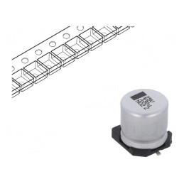 Condensator Electrolitic SMD 330uF 25V 10x10x10mm | Electronic-mag.ro | Componente Electronice