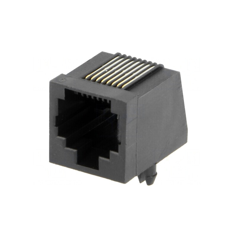 Soclu RJ45 8P8C THT în Unghi | Electronic-mag.ro | Componente Electronice
