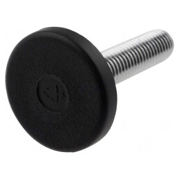 Picioruș rigid tehnopolimer M8 40mm 2500N | Electronic-mag.ro | Componente Electronice