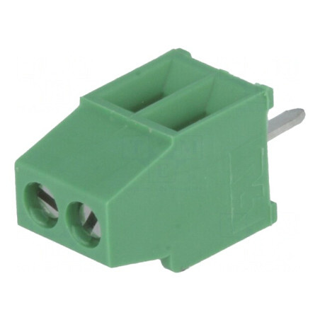 Regletă de Conexiuni PCB 90° 2,54mm 2 Piste 10A | Electronic-mag.ro | Componente Electronice
