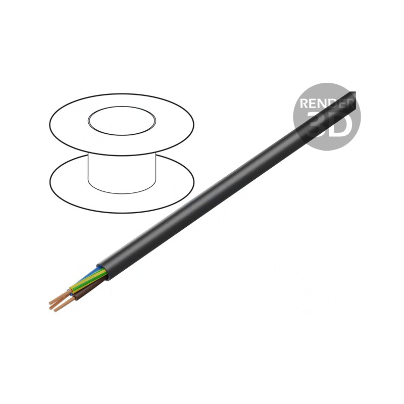 Cablu Electric Rotund 3G0,75mm2 100m Negru | Electronic-mag.ro | Componente Electronice