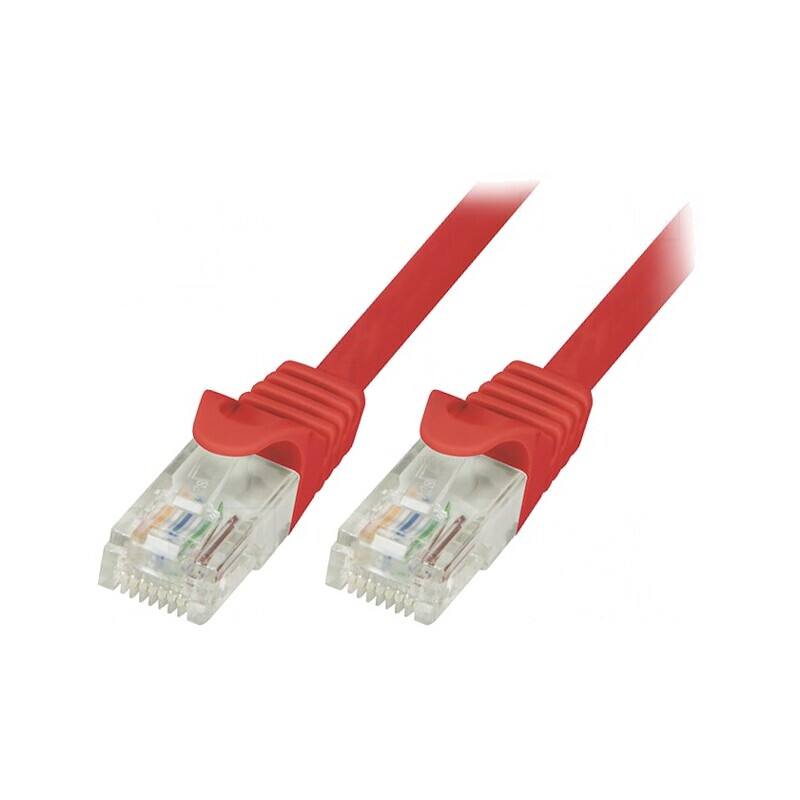 Patch Cord UTP Cat6 PVC Roșu 0.5m | Electronic-mag.ro | Componente Electronice
