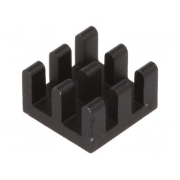 Radiator Aluminiu Negru 10x10x6mm | Electronic-mag.ro | Componente Electronice