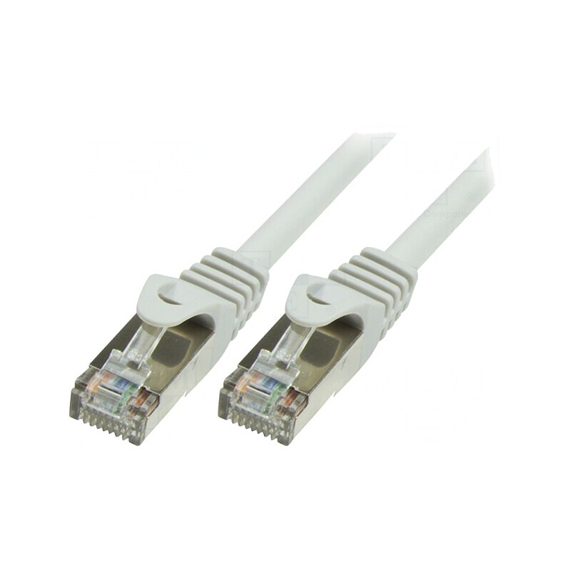Patch cord gri SF/UTP 5e 0,25m PVC 26AWG | Electronic-mag.ro | Componente Electronice