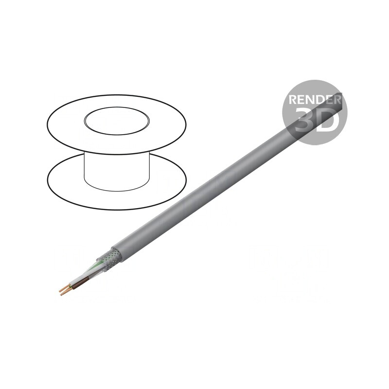 Cablu Ecranat LiY-CY 3x0,14mm2 PVC | Electronic-mag.ro | Componente Electronice