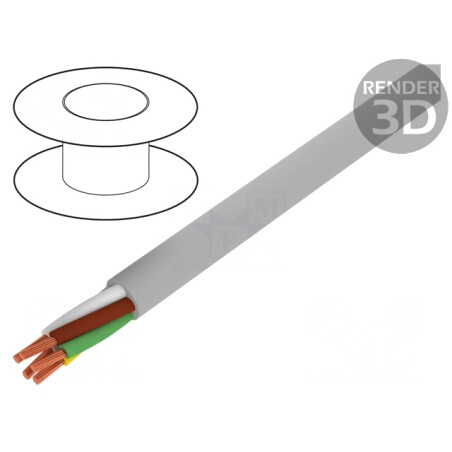 Cablu BiT LiHH 2x1mm2 neecranat 300V gri | Electronic-mag.ro | Componente Electronice