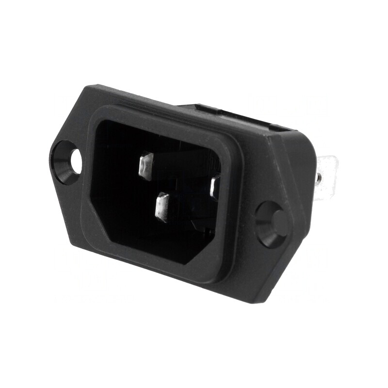 Conector Alimentare AC Soclu Tată 10A 250V | Electronic-mag.ro | Componente Electronice