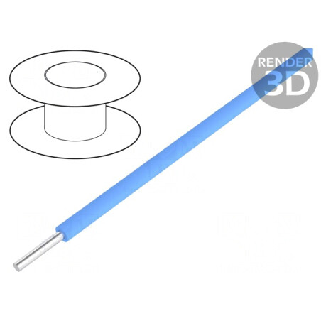 Cablu Albastru OFC FEP 30AWG 50m | Electronic-mag.ro | Componente Electronice