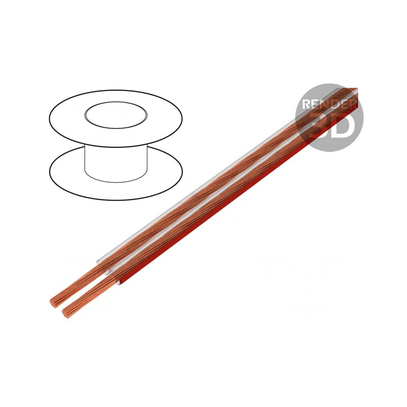 Cablu Difuzor 2x0.5mm2 Transparent PVC Cu | Electronic-mag.ro | Componente Electronice
