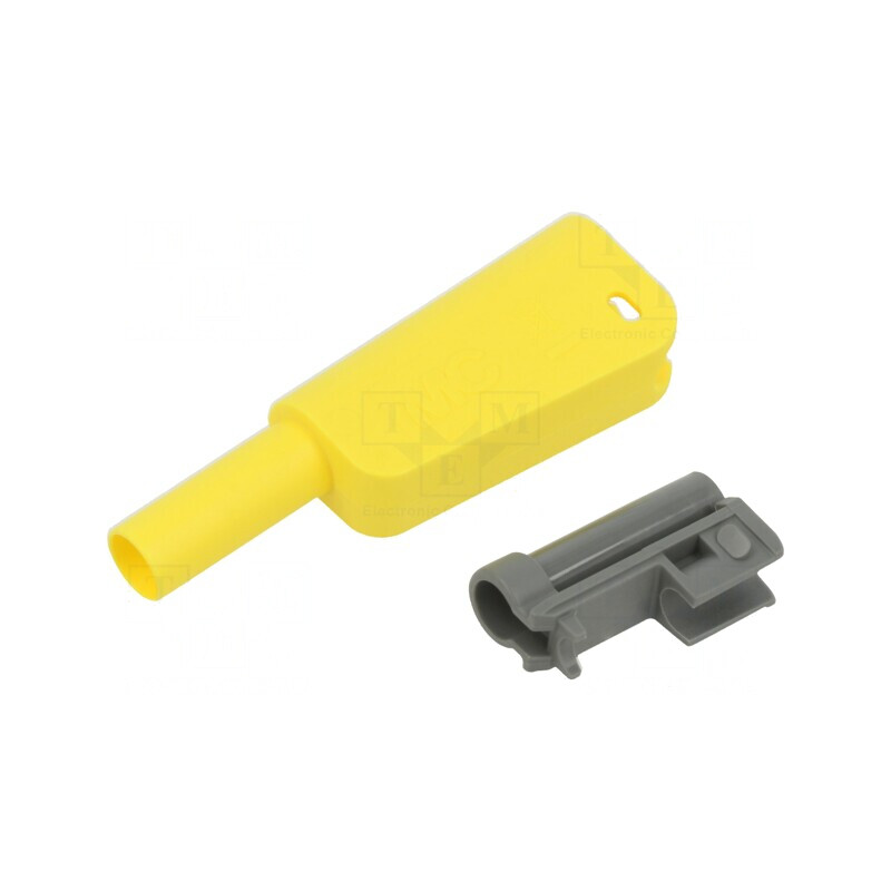 Carcasa Galbenă 32A 55,4mm pentru Mufe Banană | Electronic-mag.ro | Componente Electronice