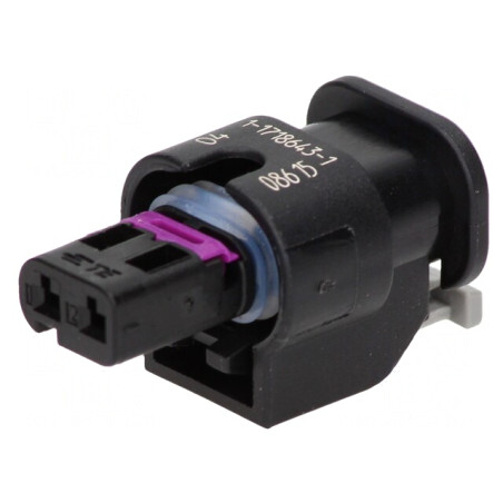 Conector Auto MCON 1.2 Mamă 2 Pini Negru | Electronic-mag.ro | Componente Electronice