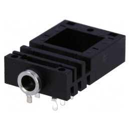 Soclu Jack 3,5mm Mamă Unghi 90° THT | Electronic-mag.ro | Componente Electronice