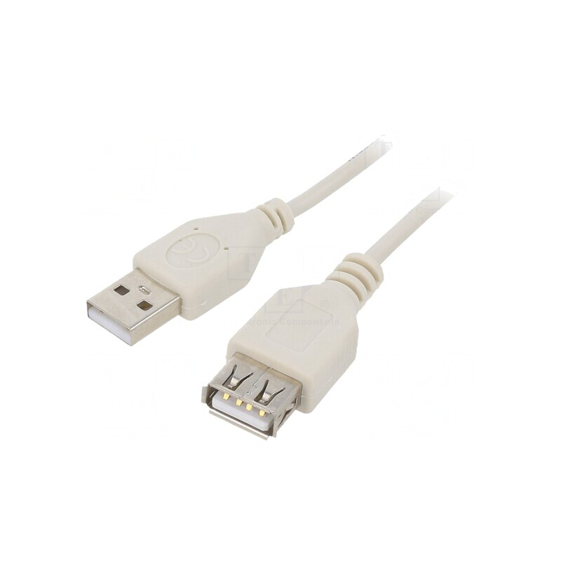 Cablu USB 2.0 A-A 0,75m Bej | Electronic-mag.ro | Componente Electronice