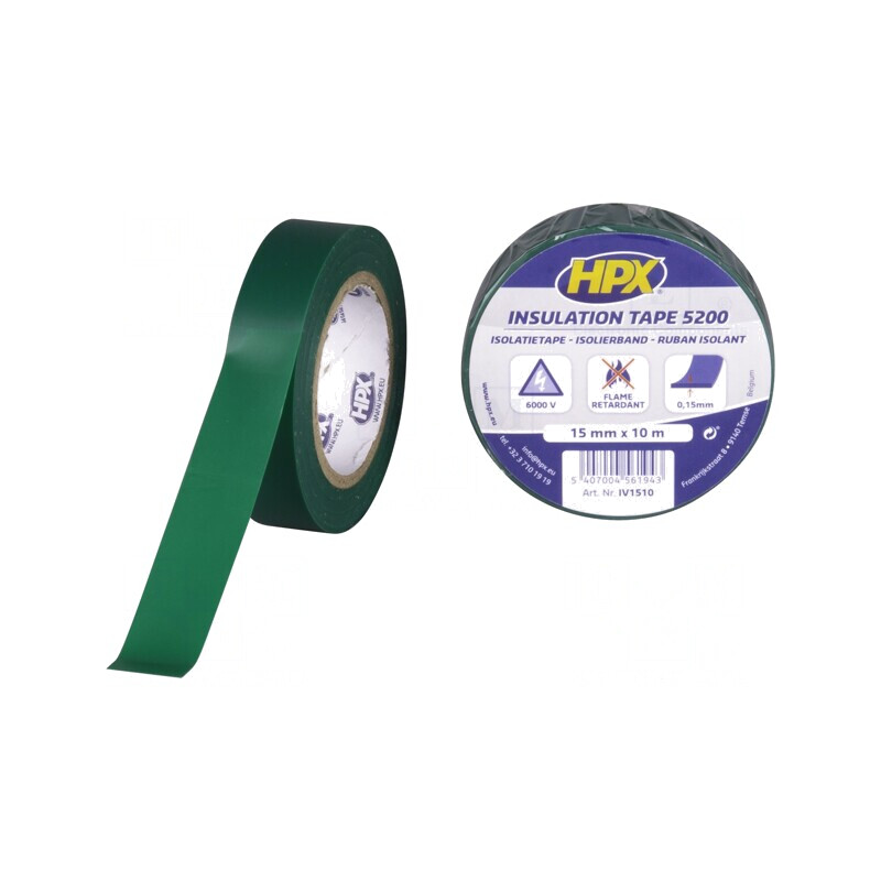 Bandă Electroizolantă Verde 15mm x 10m | Electronic-mag.ro | Componente Electronice
