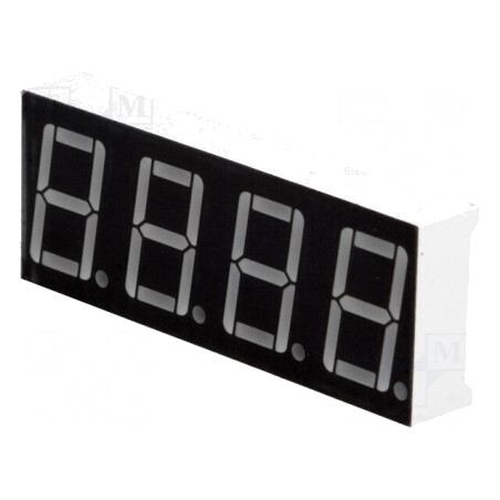 Afișaj LED 7 Segmente 14,2mm Verde 4 Digits | Electronic-mag.ro | Componente Electronice
