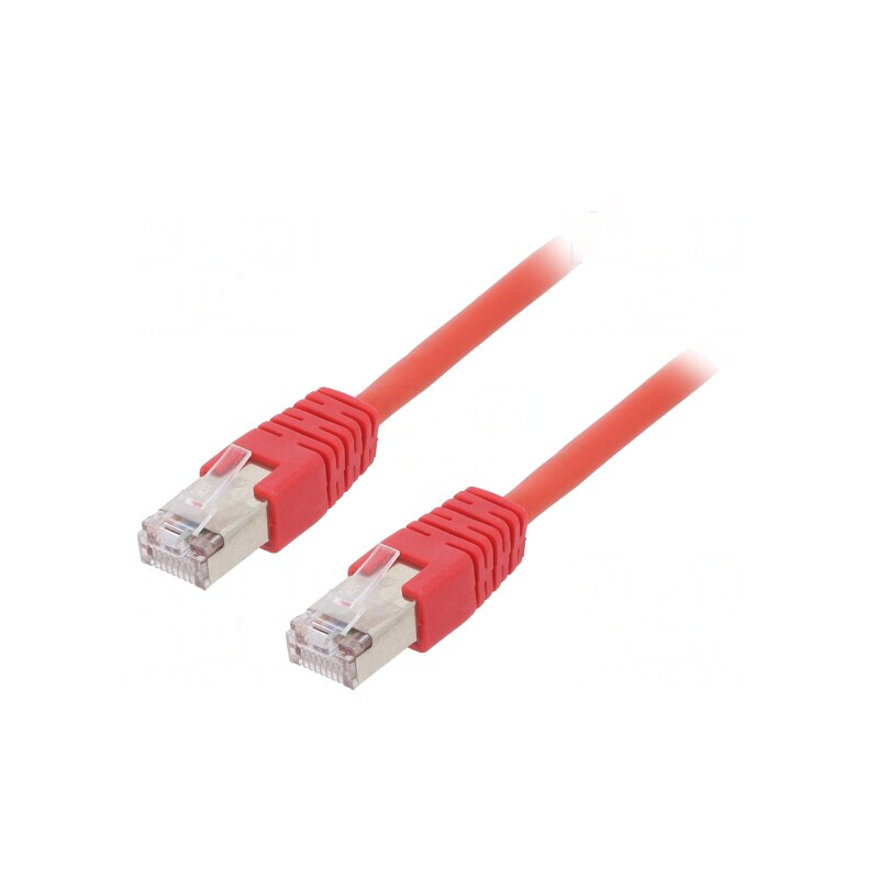 Patch Cord F/UTP Cat 5e 1m Roșu | Electronic-mag.ro | Componente Electronice