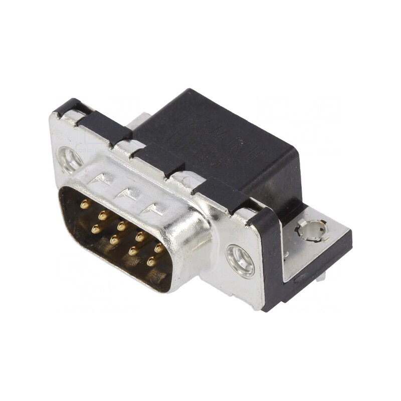 Conector D-Sub 9-Pin Soclu Tată PCB 90° | Electronic-mag.ro | Componente Electronice
