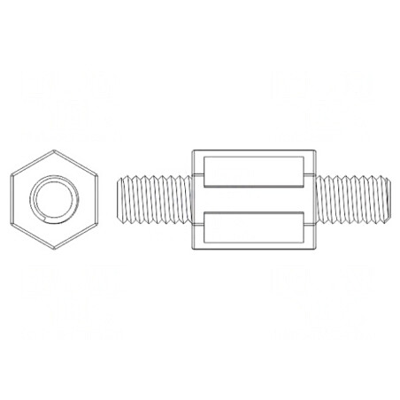 Piuliţă Distanţieră Filetată Hexagonală M4 55mm | Electronic-mag.ro | Componente Electronice