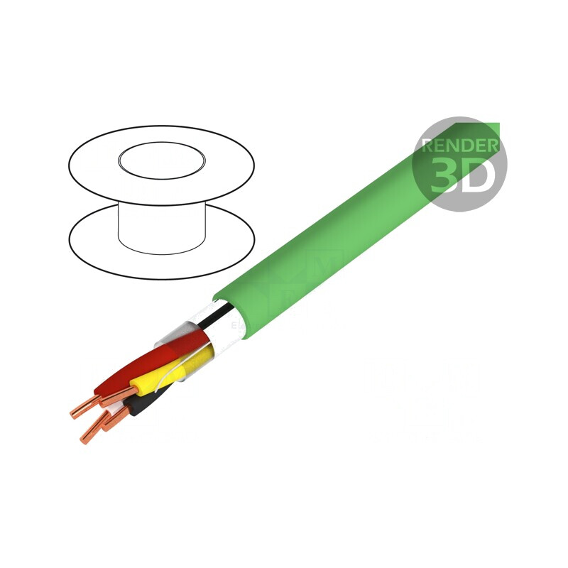 Cablu transmisie date EiB/KNX 2x2x0,8mm Cu PVC | Electronic-mag.ro | Componente Electronice