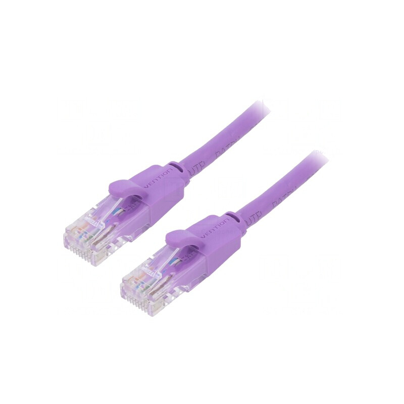 Patch Cord U/UTP Cat6 Violet 1m 8 Fire Aurit | Electronic-mag.ro | Componente Electronice