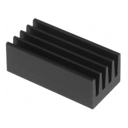 Radiator Aluminiu Negru 17mm x 8mm x 6mm 42K/W | Electronic-mag.ro | Componente Electronice