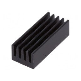Radiator Aluminiu Extrudat Negru 19x8x6mm 37K/W | Electronic-mag.ro | Componente Electronice