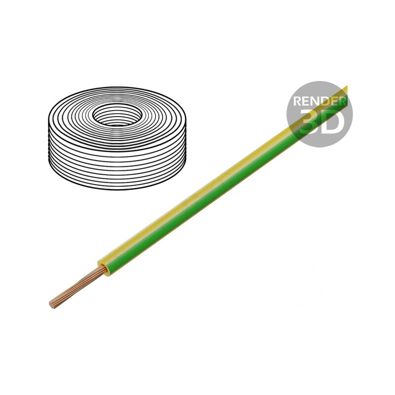 Cablu Electric Cupru 2,5mm LSZH Galben-Verde 450V/750V | Electronic-mag.ro | Componente Electronice