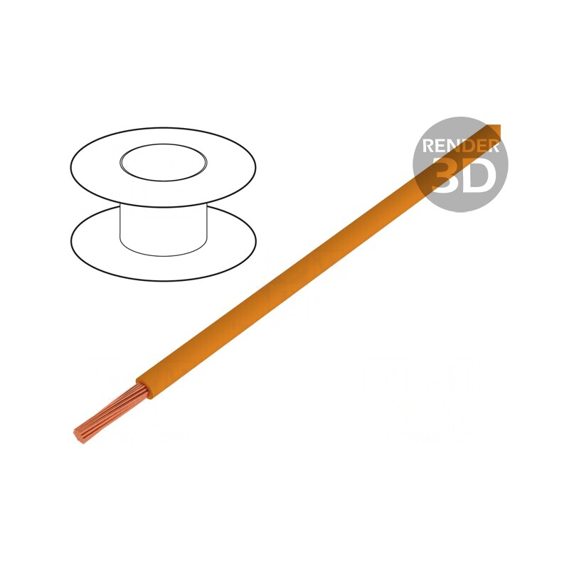 Cablu Electric Cupru 0,75mm2 PVC Portocaliu Clasa 5 | Electronic-mag.ro | Componente Electronice