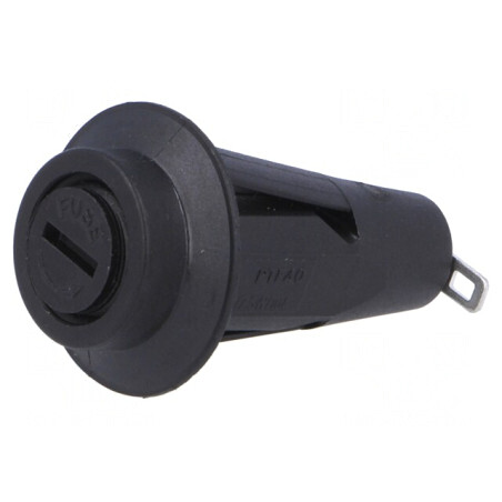 Clemă Siguranțe 5x20mm 10A Panou Neagră 250V | Electronic-mag.ro | Componente Electronice