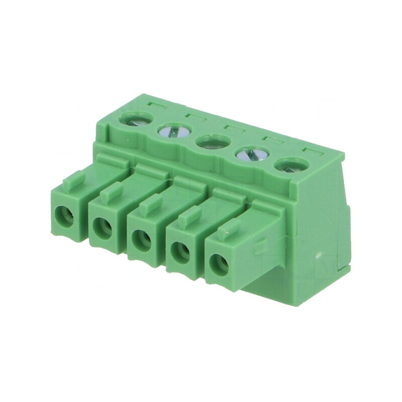 Regletă de Conexiuni Deconectabilă 3,81mm 5 Pini Dreaptă Mufă | Electronic-mag.ro | Componente Electronice