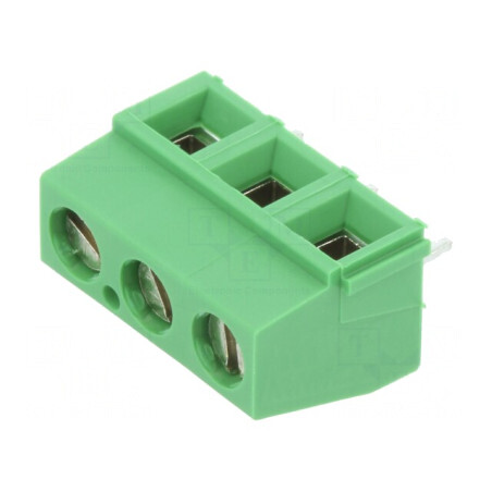 Regletă Conexiuni PCB 90° 5,08mm 3 Piste 300V | Electronic-mag.ro | Componente Electronice