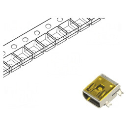 Soclu USB C SMT 5 Pin Orizontal | Electronic-mag.ro | Componente Electronice