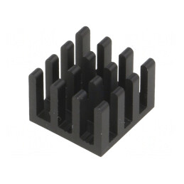 Radiator Aluminiu Negru 14x14x10mm | Electronic-mag.ro | Componente Electronice
