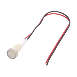 Lampă LED Control Albă Ø10mm 110V Plastic | Electronic-mag.ro | Componente Electronice