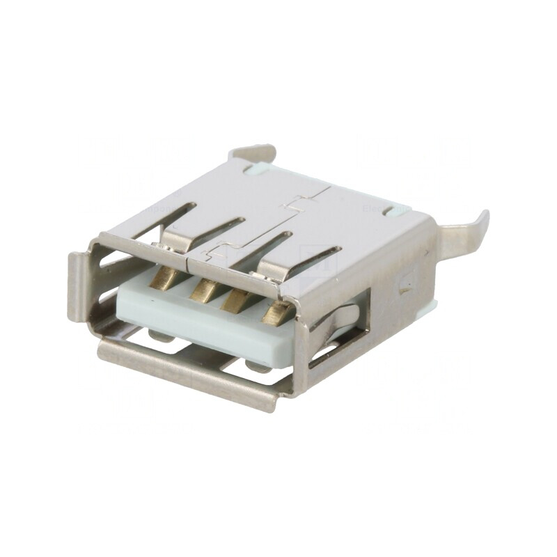 Soclu USB A PCB THT 4-Pin USB 2.0 1A 30V | Electronic-mag.ro | Componente Electronice
