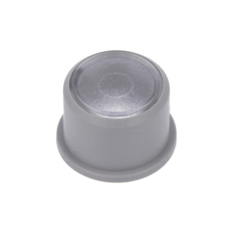 Tastă rotundă gri 9,6mm plastic | Electronic-mag.ro | Componente Electronice