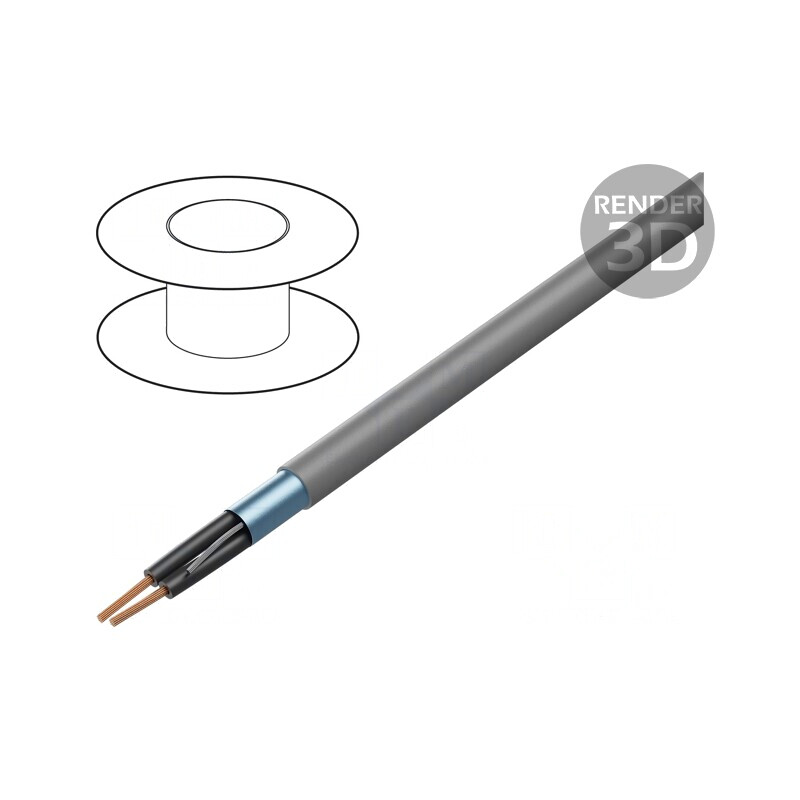 Cablu Ecranat 2x1mm2 PVC Gri | Electronic-mag.ro | Componente Electronice