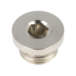 Obturator Alamă Nichelată G 1/4 cu O-ring 100 bar | Electronic-mag.ro | Componente Electronice