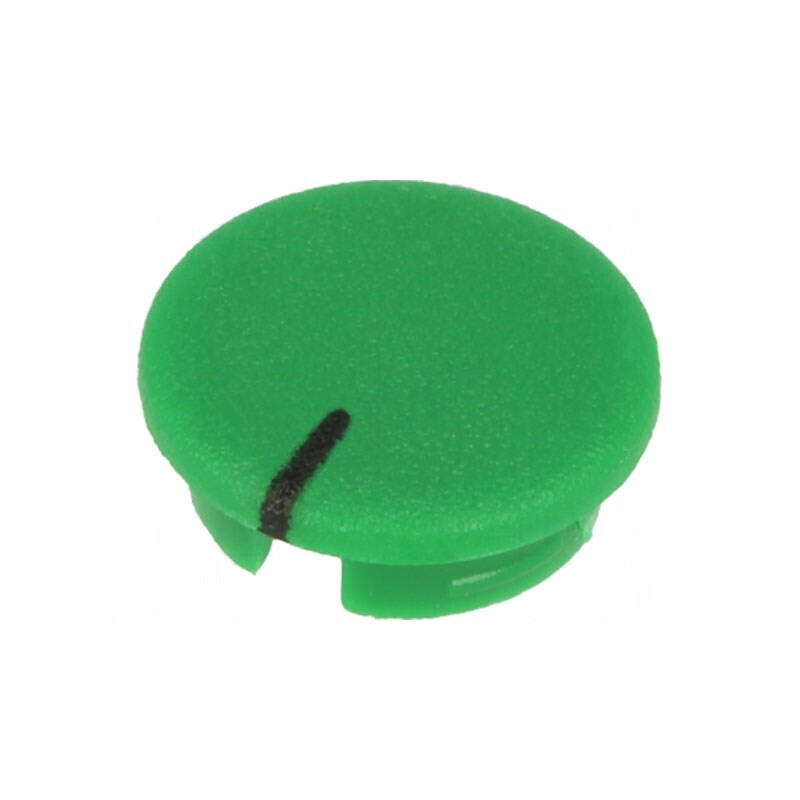 Capac Verde ABS cu Indicator Negru Rotund | Electronic-mag.ro | Componente Electronice