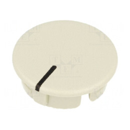 Capac Fixare Apăsare ABS Bej Indicator Negru Rotund | Electronic-mag.ro | Componente Electronice