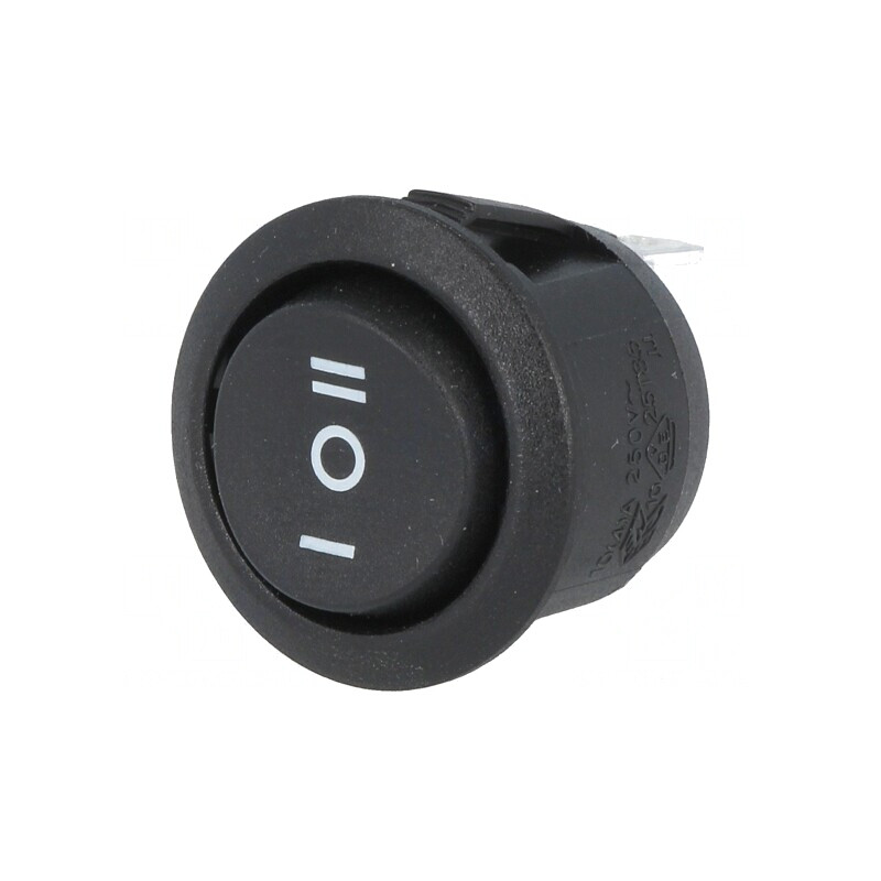 Comutator Basculant SP3T 10A 250V Negru | Electronic-mag.ro | Componente Electronice