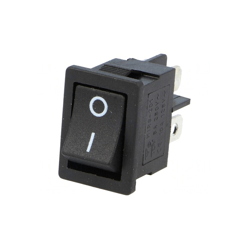 Întrerupător Balansier DPST Negru ON-OFF 3A 250V | Electronic-mag.ro | Componente Electronice