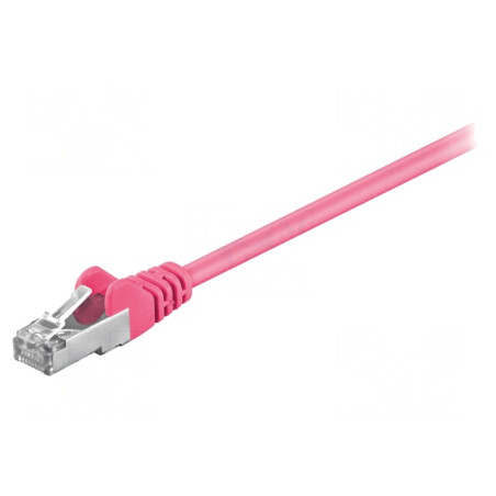 Patch Cord SF/UTP 5e Roz 0,25m | Electronic-mag.ro | Componente Electronice