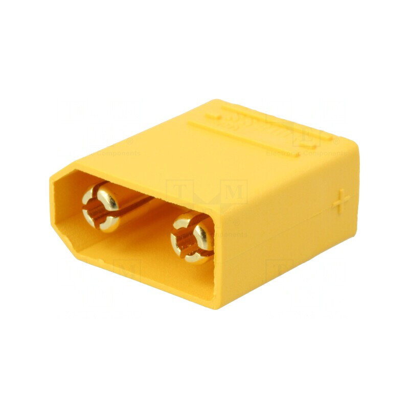 Soclu Alimentare DC XT90 THT Galbenă | Electronic-mag.ro | Componente Electronice